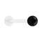 Micro Labret blanc avec boule noire