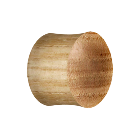 Flared plug made from chestnut wood