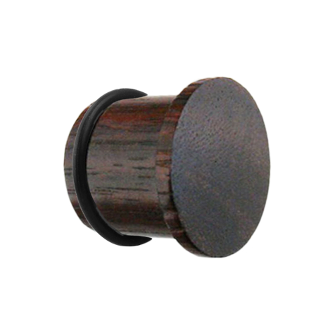 Flared plug flat made of Narra wood with O-ring