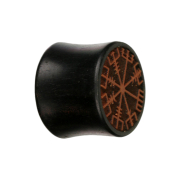 Flared plug Viking compass made from Arang wood