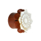 Flared Plug nacre fleur de lotus en bois de sawo