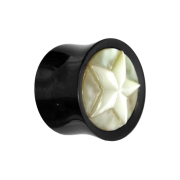 Flared Plug étoile en nacre de corne et dos