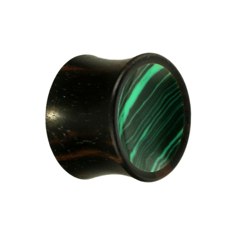 Pietra di malachite a spina svasata dal legno di Areng