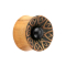 Flared Plug Mandala mit Onyx Stein aus Teakholz