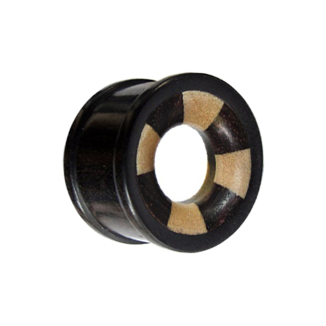 Tunnel avec deux inserts en bois stratifié clair en bois darang