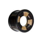 Tunnel con due intarsi luminosi in legno compensato di Arang