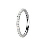 Micro bague segmentée pliable argentée sur...