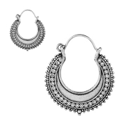 Earring silver creole antique