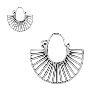Earring silver fan