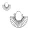 Earring silver fan