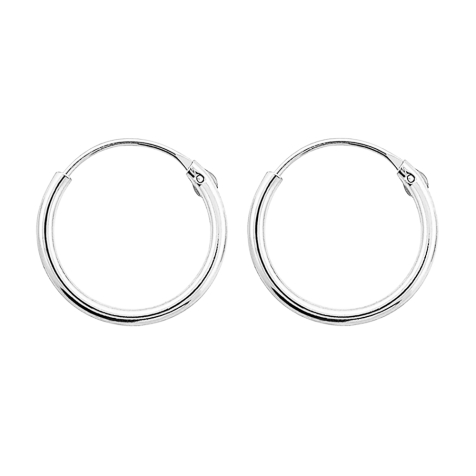 Earring silver round