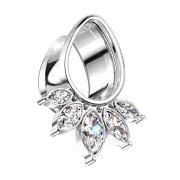 Gocce dargento a tunnel svasato con cinque gocce di...