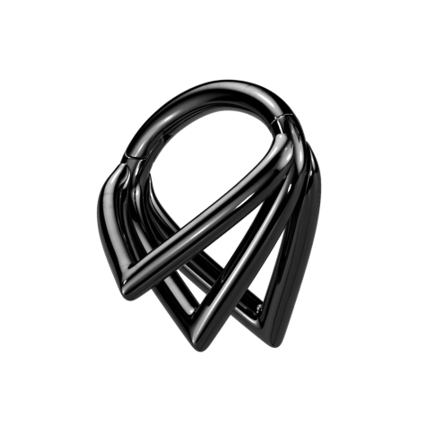 Micro Segmentring klappbar schwarz drei Winkelringe