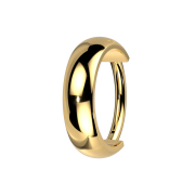 Anello micro segmentato pieghevole placcato oro largo...