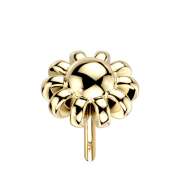 Threadless 14k gold Kugel mit Kugelrand