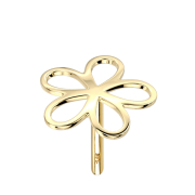 Threadless 14k gold Blume