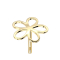 Threadless fleur en or 14k