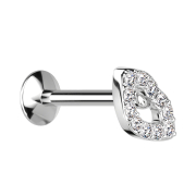 Micro Threadless UFO Labret argento Bocca argento...