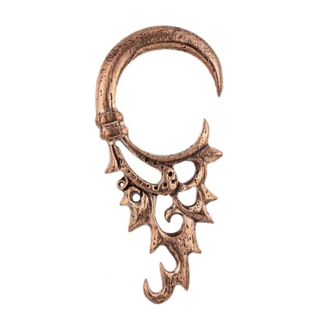 Poids à loreille Crochet doré rose Flamme dégoulinante