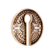 Orecchio peso buco della serratura in oro rosa occhio di...