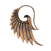 Orecchio peso spirale ali dangelo in oro rosa