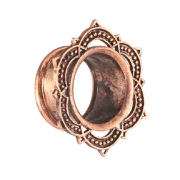 Flesh Tunnel rosegold Lotusblume