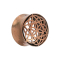 Flared tunnel rose gold flower of life