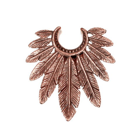 Sellette or rose avec plumes