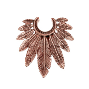 Sella oro rosa con piume