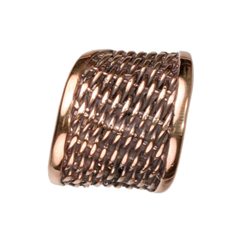 Ring rosegold geflochten mit Rand