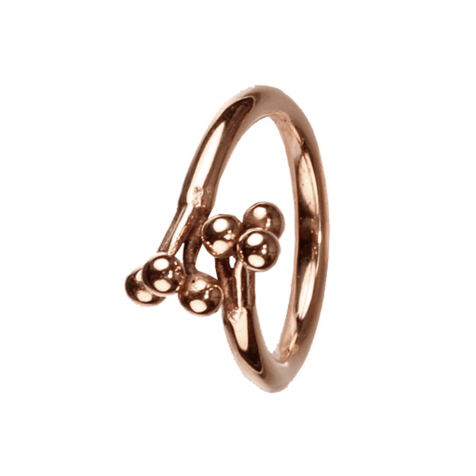 Ring rosegold drei Kugeln