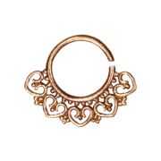 Micro piercing anneau or rose coeurs et boules