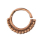 Micro Piercing Ring rosegold Rand mit Kugeln