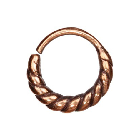 Micro piercing anneau or rose tressé