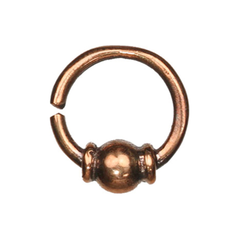 Micro piercing anneau or rose avec boule