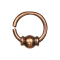 Micro piercing anneau or rose avec boule