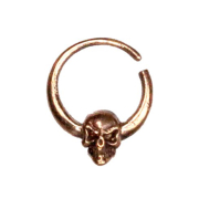 Micro piercing ring rose gold with skull