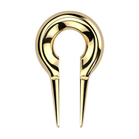 Gold-plated keyhole ear weight