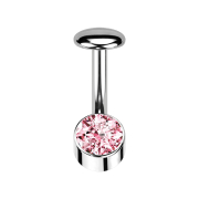 Threadless Labret Bar Banana Silver Cylinder Silver...