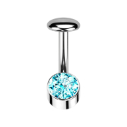 Threadless Labret Bar Banana Silver Cylinder Silver...