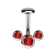 Tige labret sans filetage Banane argentée, trois...