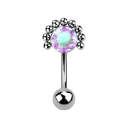 Micro Threadless Banane silber mit Kugel und front...