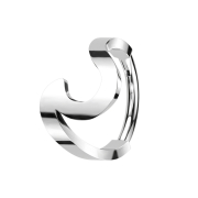 Micro segment ring hinged silver shaft
