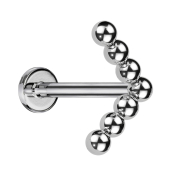Micro Labret Internal Thread Silver Angled Balls