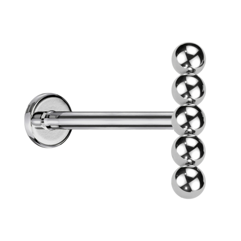 Micro Labret Internal Thread Silver Bar Balls