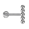 Micro Labret Internal Thread Silver Bar Balls