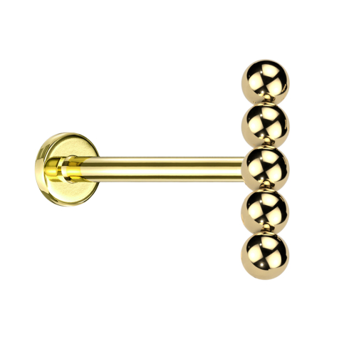 Micro Labret Internal Thread Gold-Plated Bar Balls