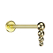 Micro Labret Internal Thread Gold-Plated Drop Balls
