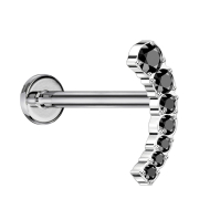 Micro Labret sans filetage argenté courbé...