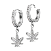 Boucles doreilles à clapet argent cristaux argent...